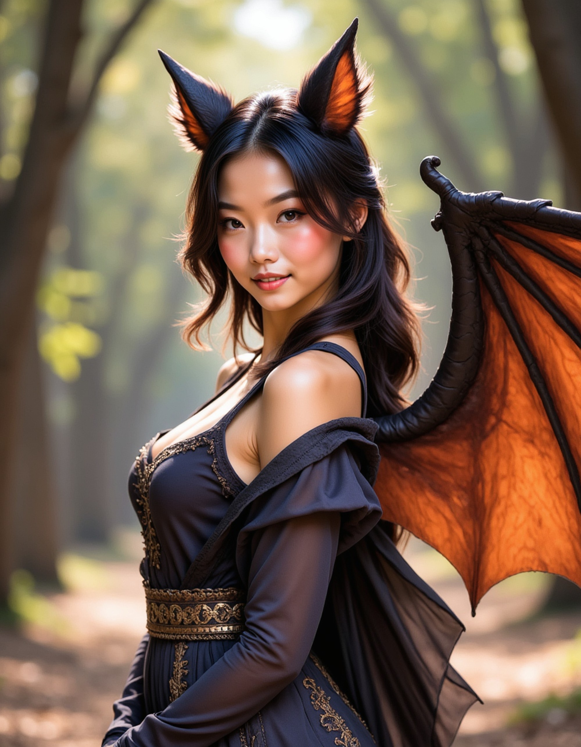 furry character of dragon fursona of model with graceful dragon features, scaled skin, small horns, and elegant wings , wearing fantasy-inspired clothing, majestic expression, detailed digital furry art style